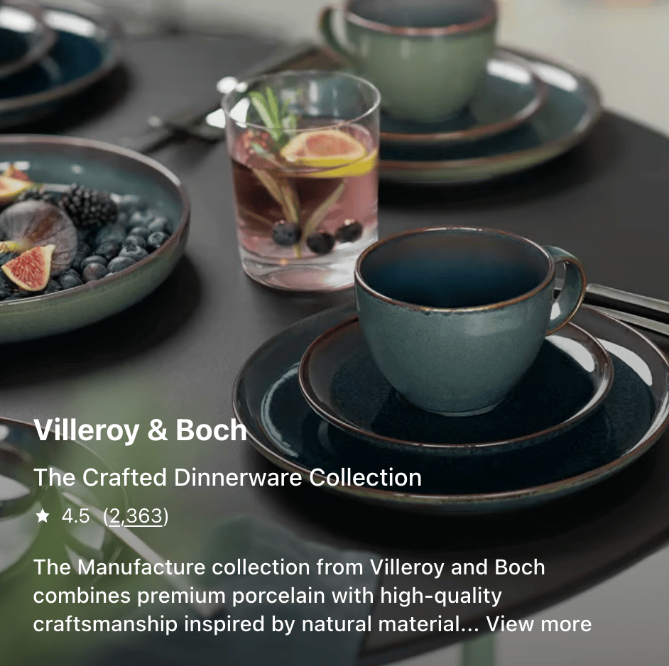 Demo of the carousel experience
